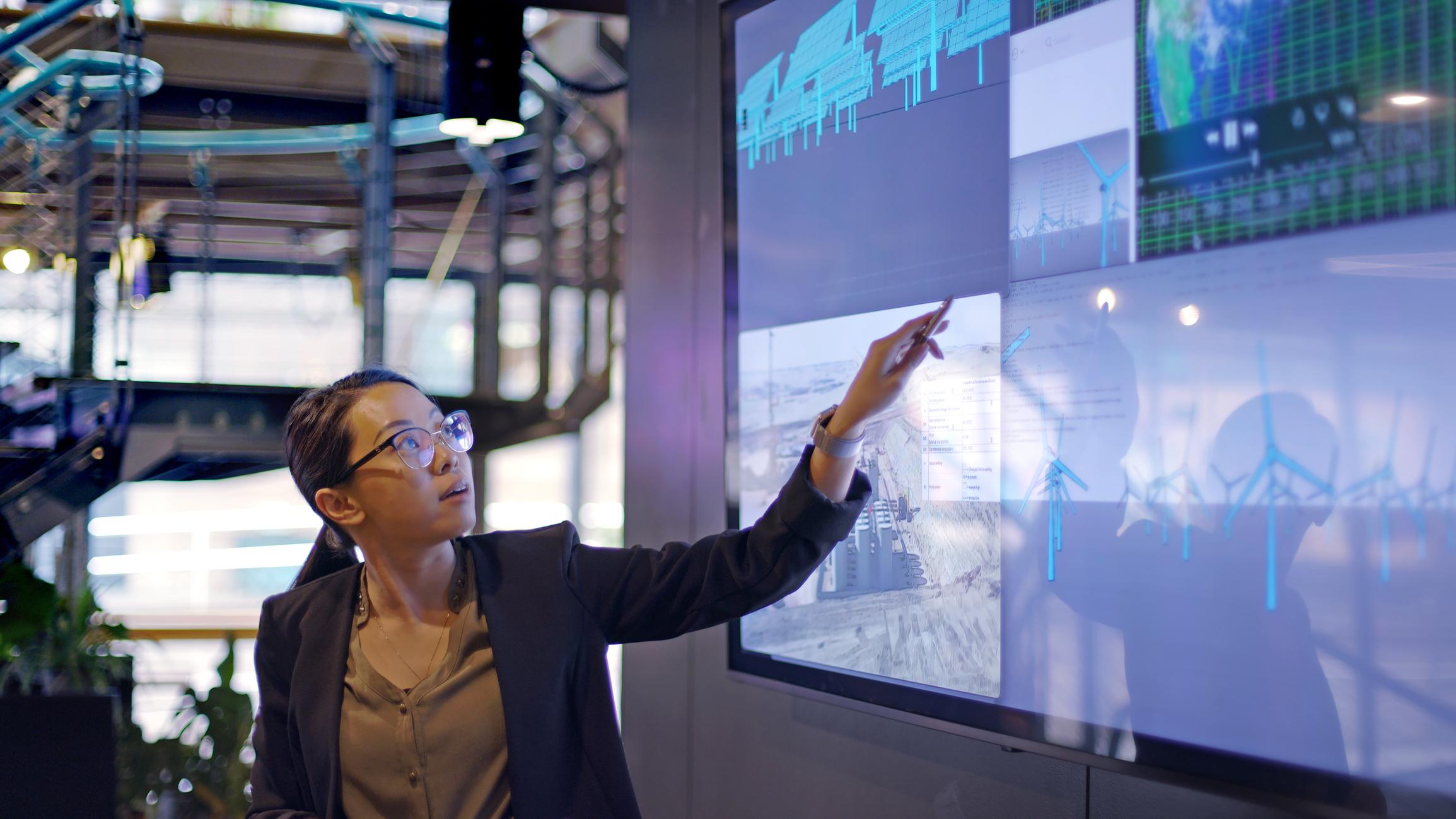 woman using public sector technology
