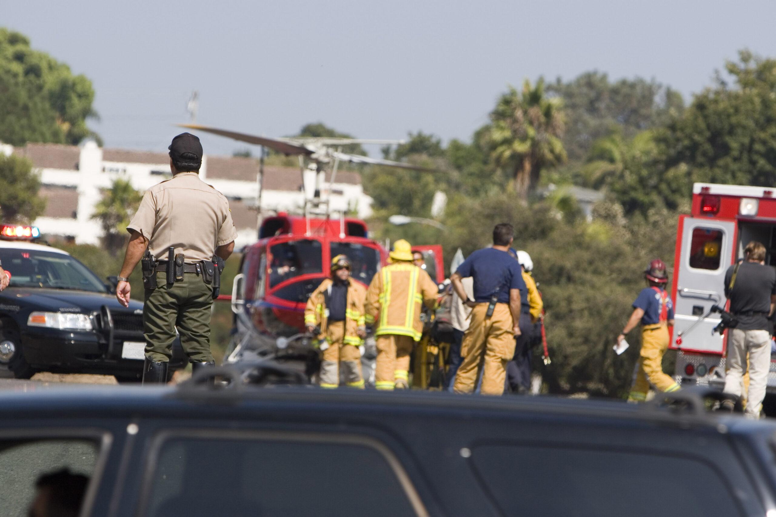 Multiple agencies coordinate the same scene and show the importance of interoperability.