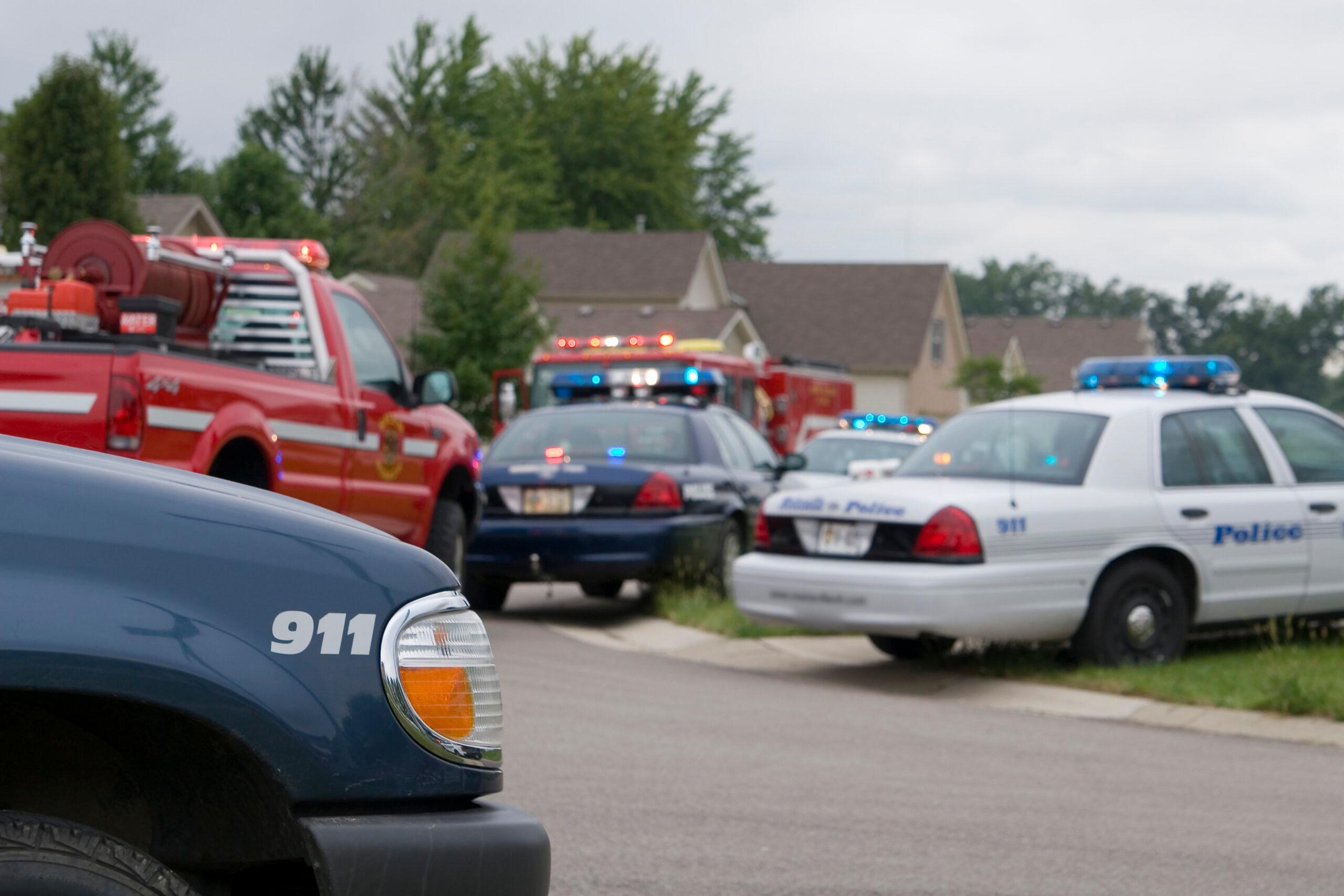 police and fire department emergency response