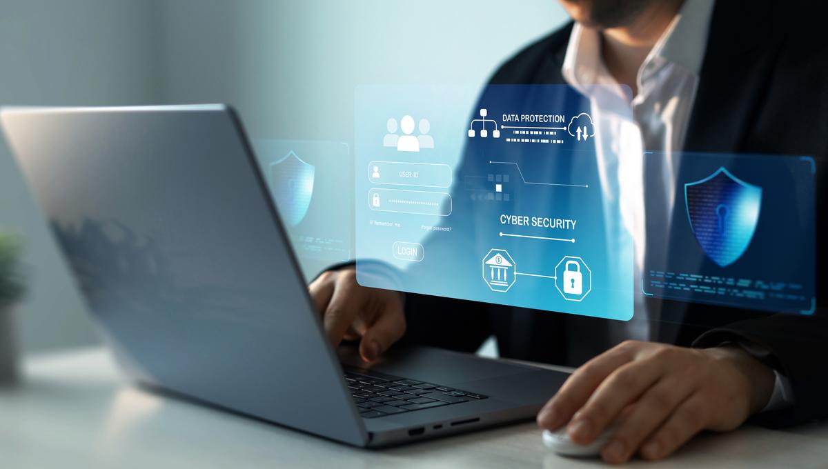 Image of person Protecting themselves from cyber attacks