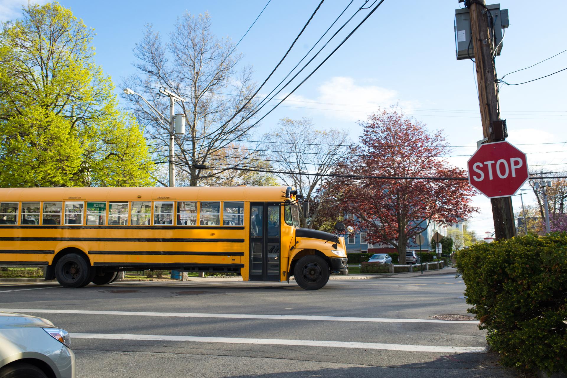 Stopped sign and School Bus