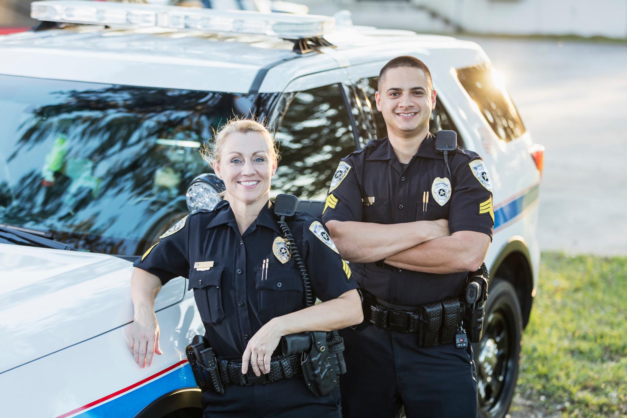 two police officers in the community
