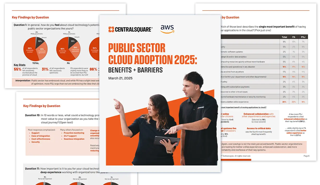 Front page of report with pages from report behind it